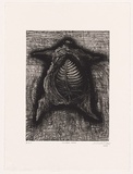 Artist: Cullen, Adam. | Title: Chicken man. | Date: 2001 | Technique: etching, aquatint and open bite, printed in black ink, from one plate