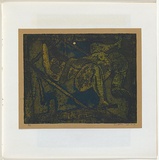 Artist: Pugh, Clifton. | Title: no titled [a couple making love] | Date: 1971 | Technique: etching, printed in colour using the oil viscosity technique, from one plate