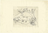 Artist: b'BOYD, Arthur' | Title: b'Ram and figures under a tree.' | Date: (1968-69) | Technique: b'etching, printed in black ink, from one plate' | Copyright: b'Reproduced with permission of Bundanon Trust'