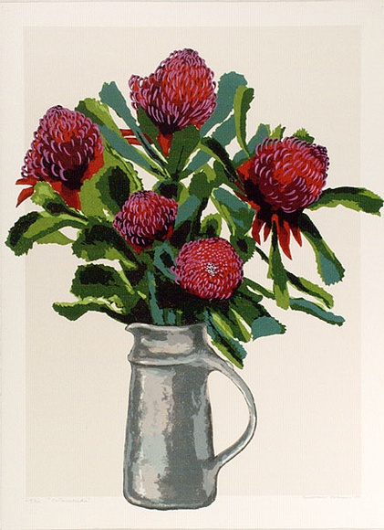 Artist: b'Coburn, Barbara.' | Title: b'Waratahs.' | Date: 1980 | Technique: b'screenprint, printed in colour, from 10 stencils'