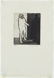 Artist: MADDOCK, Bea | Title: Figure and shadow I | Date: October 1965 | Technique: line-etching and aquatint, printed in black ink with plate-tone, from one copper plate