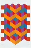 Artist: b'Hardy, Cecil.' | Title: b'Heraldic spaces' | Date: 1973 | Technique: b'screenprint, printed in colour, from multiple stencils'