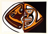 Artist: b'Lasisi, David.' | Title: b'Khorokhorotubu the poison man' | Date: 1976 | Technique: b'screenprint, printed in colour, from four stencils'