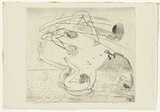 Artist: BOYD, Arthur | Title: Bert Hinkler and Polyphemus. | Date: (1968-69) | Technique: drypoint, printed in black ink, from one plate | Copyright: Reproduced with permission of Bundanon Trust