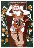 Artist: b'HANRAHAN, Barbara' | Title: b'Flower girl' | Date: 1964 | Technique: b'lithograph, printed in colour, frorm three stones [or plates]'