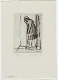 Artist: MADDOCK, Bea | Title: Cripple III. | Date: 1964 | Technique: drypoint, printed in black ink, from one copper plate