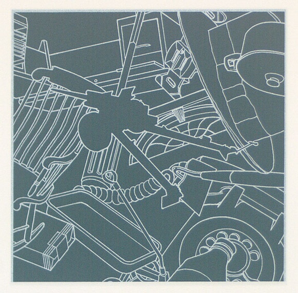 Artist: b'Burgess, Peter.' | Title: b'Object relations II - 4 of 6.' | Date: 1990 | Technique: b'screenprint, printed in colour, from two stencils'