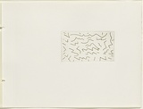 Artist: b'JACKS, Robert' | Title: b'not titled [abstract linear composition]. [leaf 21 : recto].' | Date: 1978 | Technique: b'etching, printed in black ink, from one plate'