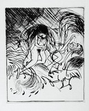 Artist: BOYD, Arthur | Title: Jonah with the seagull. | Date: 1972-73 | Technique: etching, printed in black ink, from one plate | Copyright: Reproduced with permission of Bundanon Trust