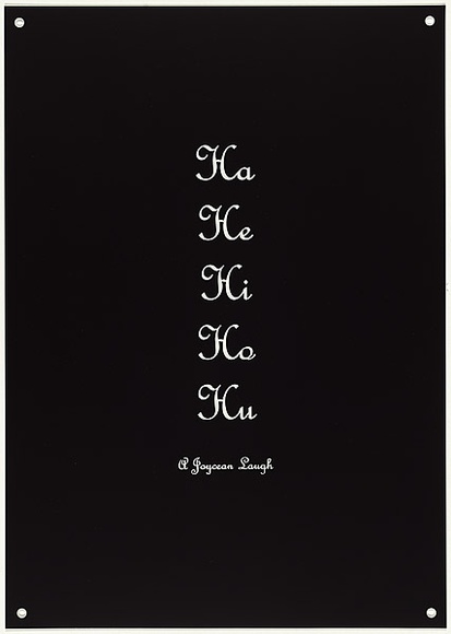 Title: b'A Joycean laugh' | Date: 2008-9 | Technique: b'engraving'