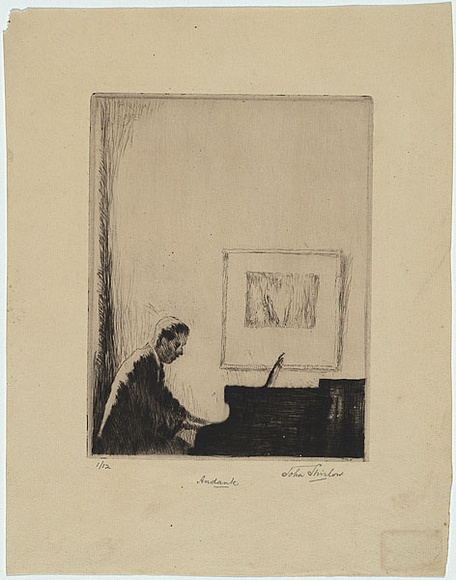 Artist: SHIRLOW, John | Title: Andante. | Date: 1923 | Technique: drypoint, printed in black ink, from one copper plate