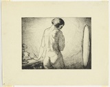 Artist: Dyson, Will. | Title: Our younger novelists: Alas, is there nothing for me to take off.. | Date: c.1929 | Technique: drypoint, printed in black ink, from one plate