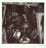 Artist: b'Edwards, Annette.' | Title: b'Soiree' | Date: 1984 | Technique: b'etching, printed in black ink, from one plate'