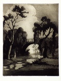 Artist: b'Glover, Allan.' | Title: b'Dusk' | Date: 1935 | Technique: b'aquatint, printed in brown ink, from one plate'
