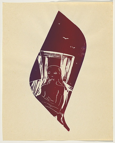 Artist: b'Johnson, Tim.' | Title: b'not titled' | Date: 1976 | Technique: b'woodcut, printed in black ink, from one block' | Copyright: b'\xc2\xa9 Tim Johnson'