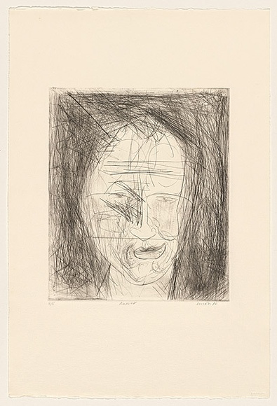 Title: b'Artist' | Date: 1980 | Technique: b'drypoint, printed in black ink, from one perspex plate'