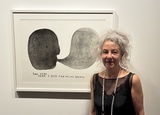 Title: Heather B. Swann at her exhibition, The Forests of Symbols, 2026.