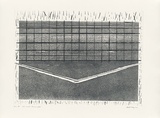 Artist: b'MEYER, Bill' | Title: b'Grid with chevron Gap' | Date: 1981 | Technique: b'photo-etching, aquatint, drypoint, printed in black ink, from one zinc plate' | Copyright: b'\xc2\xa9 Bill Meyer'