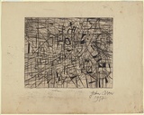 Artist: Olsen, John. | Title: Study | Date: 1957 | Technique: etching and drypoint, printed in black ink, from one plate | Copyright: © John Olsen. Licensed by VISCOPY, Australia