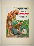 Artist: b'Burdett, Frank.' | Title: b'Dunlop garden hose.' | Date: 1947 | Technique: b'lithograph, printed in colour, from multiple stones [or plates]'