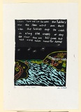 Artist: b'Abdulla, Ian.' | Title: b'Catching yabbies' | Date: 1988 | Technique: b'screenprint, printed in colour, from multiple stencils' | Copyright: b'\xc2\xa9 Ian W. Abdulla'