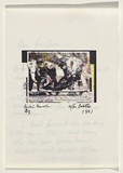 Title: b'Card: After Giotto' | Date: 1991 | Technique: b'screenprint, printed in colour, from multiple stencils'