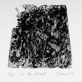 Artist: b'SHEARER, Mitzi' | Title: b'In the forest' | Date: 1979 | Technique: b'etching, printed in black ink, from one  plate'