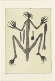 Artist: Wainburranga, Paddy. | Title: Rarp | Date: 1991 | Technique: lithograph, printed in black ink, from one stone [or plate] | Copyright: © Gela Nga-Mirraitja Fordham. Licensed by VISCOPY, Australia.