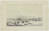 Artist: Thomas, Edmund. | Title: River Yarra | Date: 1853 | Technique: lithograph, printed in colour, from two stones (black image, light cream tint stone]