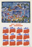 Artist: b'EARTHWORKS POSTER COLLECTIVE' | Title: b'Sydney University Art Workshop calendar' | Date: 1975 | Technique: b'screenprint, printed in colour, from multiple stencils'