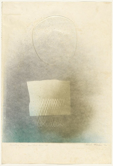 Artist: b'Faerber, Ruth.' | Title: b'Something passes: Some things remain.' | Date: 1972 | Technique: b'lithograph, printed in colour, from multiple blocks; embossing'