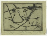 Artist: Cilento, Margaret. | Title: Spring branch. | Date: c.1950 | Technique: etching, drypoint, printed in black ink, from one  plate
