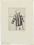 Artist: MADDOCK, Bea | Title: Beach figure | Date: 1964 | Technique: drypoint, printed in black ink with plate-tone, from one copper plate