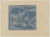 Artist: Sumner, Alan. | Title: Church School Carlton | Date: 1948 | Technique: screenprint, printed in colour, from two stencils