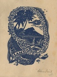 Artist: b'FEINT, Adrian' | Title: b'Bookplate: Diamond.' | Date: (1938) | Technique: b'wood-engraving, printed in blue ink, from one block' | Copyright: b'Courtesy the Estate of Adrian Feint'
