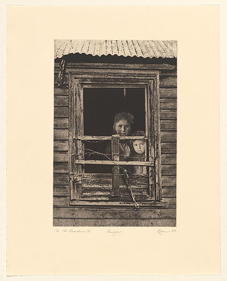 Artist: b'EWINS, Rod' | Title: b'Insight (The Residence IV).' | Date: 1983, June | Technique: b'photo-etching and aquatint, printed in black ink, from one plate'