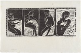 Artist: WALKER, Murray | Title: Sue Walker. | Date: 1964 | Technique: woodcut, printed in black ink, from one block