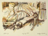 Artist: Pardon, Kathryn. | Title: Laying low | Date: 1999, 7 August | Technique: lithograph, printed in colour, from multiple stones