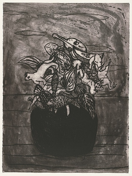 Artist: b'KING, Martin' | Title: b'Pastorale' | Date: 1990 | Technique: b'drypoint and etching, printed in black ink, from one plate'