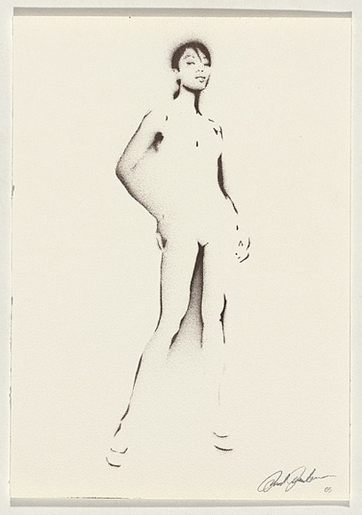 Artist: b'NUROK,' | Title: b'Not titled [black nude I].' | Date: 2003 | Technique: b'stencil, printed in black ink, from one stencil'