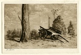 Artist: b'Farmer, John.' | Title: b'The old dray.' | Date: c.1960 | Technique: b'drypoint, printed in brown ink with plate-tone, from one plate'