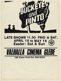 Artist: STUMBLES, Yanni | Title: Buckeye and Dinto...Valhalla Cinema Glebe | Date: 1981 | Technique: screenprint, printed in black ink, from one stencil