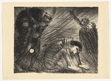 Artist: b'BOYD, Arthur' | Title: b'St Francis with a brother, preaching naked.' | Date: (1965) | Technique: b'lithograph, printed in black ink, from one plate' | Copyright: b'Reproduced with permission of Bundanon Trust'