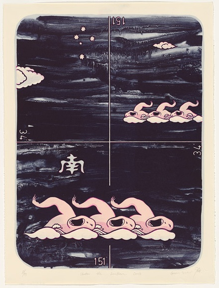 Artist: Guan Wei. | Title: Under the Southern Cross | Date: 1999 | Technique: lithograph, printed in colour, from multiple stones [or plates]