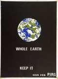 Artist: b'Conacher, Andrew.' | Title: b'Whole Earth keep it' | Date: 1972 | Technique: b'screenprint, printed in colour, from multiple stencils'