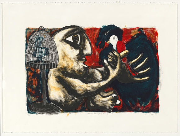 Artist: b'Fogwell, Dianne.' | Title: bFreedom's dangerous consequences. | Date: 1994 | Technique: b'lithograph, printed in colour, from multiple stones'