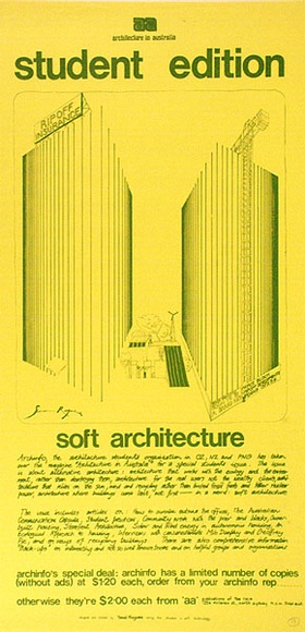 Artist: b'Rogues, Tenal.' | Title: b'Student edition, soft architecture' | Date: 1975 | Technique: b'screenprint, printed in colour, from multiple stencils'