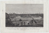 Title: bA native camp near Cockle Bay, New South Wales, with a View of Parramatta River. Taken from Dawes's Point. | Date: 1812 | Technique: b'engraving, printed in black ink, from one copper plate'