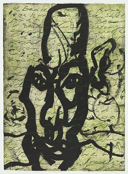 Artist: b'PARR, Mike' | Title: b'Stick into eye, # 5' | Date: 1993 | Technique: b'etching and aquatint, printed in colour, from two plates'