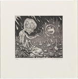 Artist: Gittoes, George. | Title: The skycrapers. | Date: 1971 | Technique: etching, printed in black ink, from one plate